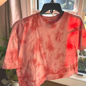 tie-dye short sleeve shirt